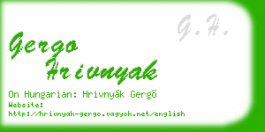 gergo hrivnyak business card